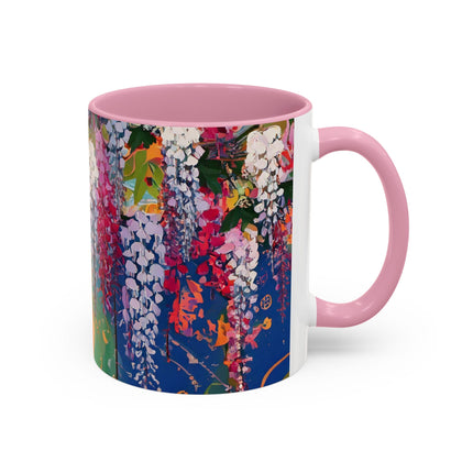 Golden Wisteria Elegance Colorful Mugs (11oz, 15oz)