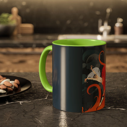 Flame of the Tempest Colorful Mugs – Fiery Storm & Dramatic Elegance