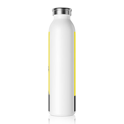 A Moment of Elegance: A Passionate Embrace Amidst Golden Splendor Slim Water Bottle
