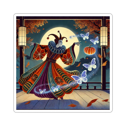Court Magician with Ghost Butterflies Kiss-Cut Stickers (4 Sizes)