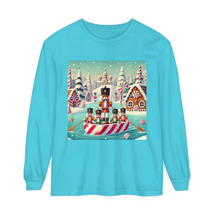 Nutcracker Candy-Striped Adventure Unisex Garment-dyed Long Sleeve T-Shirt