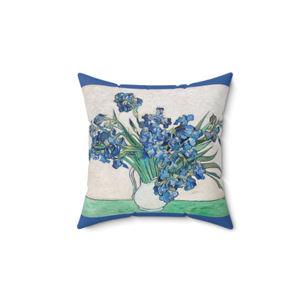 Irises by Vincent Van Gogh Spun Polyester Square Pillow