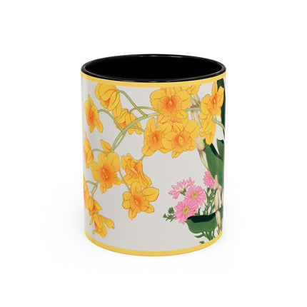 Golden Bow Orchid by Tanigami Kônan Colorful Mugs (11oz, 15oz)