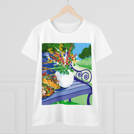 Blooming Harmony Women's Midweight Cotton Tee