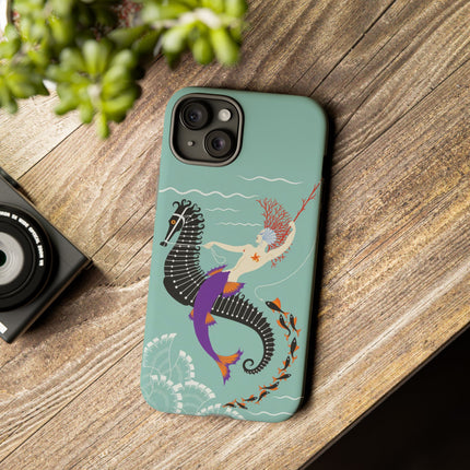 Mermaid on Seahorse Phone Case – Mythic Ocean Grace