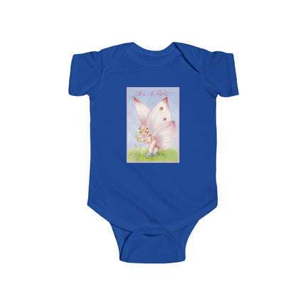 It’s A Girl! Baby Bodysuit – Whimsical Wings & Joyful Arrival
