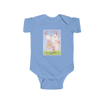 It’s A Girl! Baby Bodysuit – Whimsical Wings & Joyful Arrival
