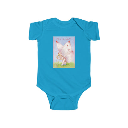 It’s A Girl! Baby Bodysuit – Whimsical Wings & Joyful Arrival