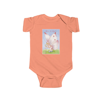 It’s A Girl! Baby Bodysuit – Whimsical Wings & Joyful Arrival