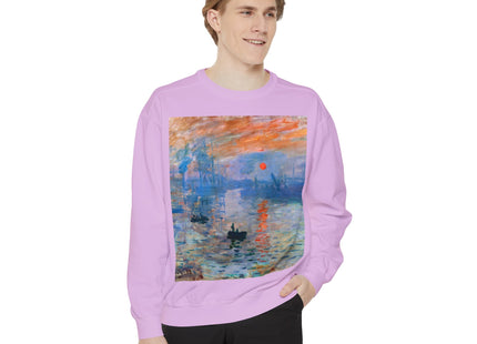 Sunrise by Claude Monet Unisex Garment-Dyed Sweatshirt