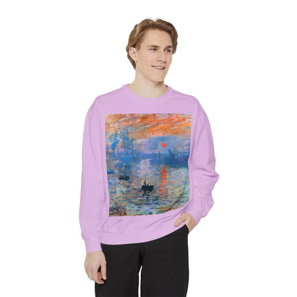 Sunrise by Claude Monet Unisex Garment-Dyed Sweatshirt