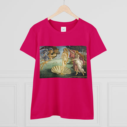Birth of Venus by Sandro Botticelli Women's Midweight Cotton Tee