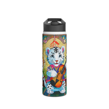 Melodies of the Snow Lion Cub Stainless Steel Water Bottle