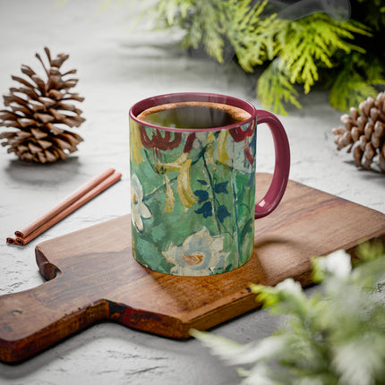 Flowers by August Babberger Colorful Mugs (11oz, 15oz)
