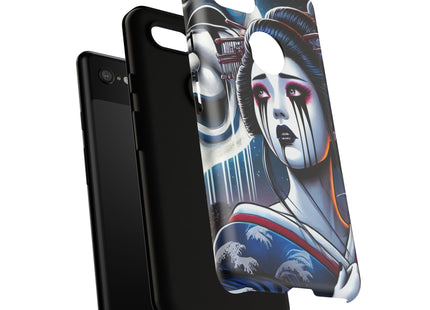 Geisha’s Black Ink Tears Phone Cases