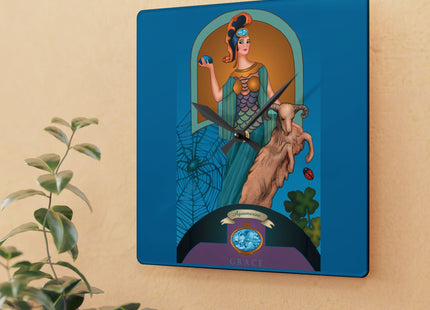 March & Aquamarine Zodiac Acrylic Wall Clock