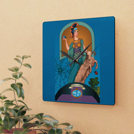 March & Aquamarine Zodiac Acrylic Wall Clock