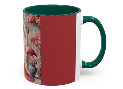 Petals, Porcelain, and Flamingos Colorful Mugs (11oz, 15oz)