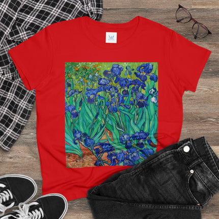Irises by Van Gogh Women's Midweight Cotton Tee