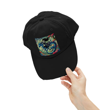Mystic Guardian of the Sky Unisex Distressed Cap