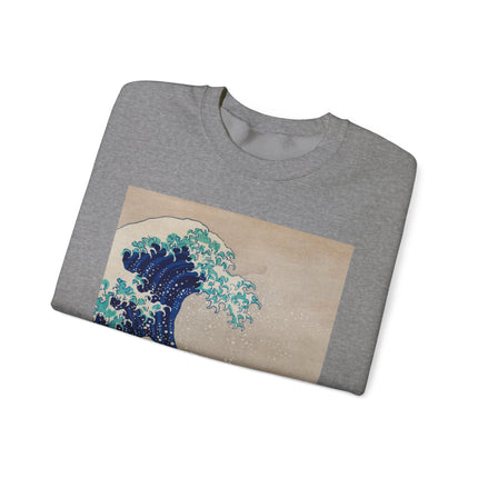 The Great Wave off Kanagawa by Katsushika Hokusai Heavy Blend™ Crewneck Sweatshirt