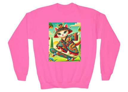 Dragon Dance on Wheels Youth Crewneck Sweatshirt