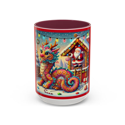 Playful Dragon's Christmas Colorful Mugs (11oz, 15oz)