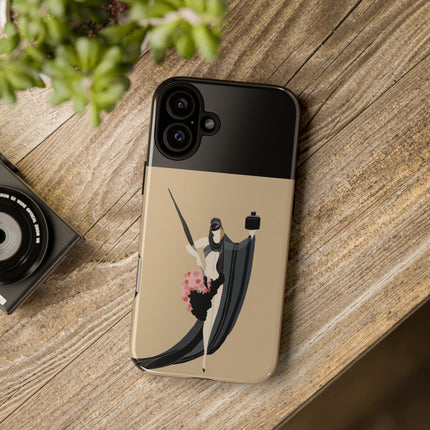 Dancer with Ink & Blossoms Phone Case – Elegant Grace & Artistic Poise