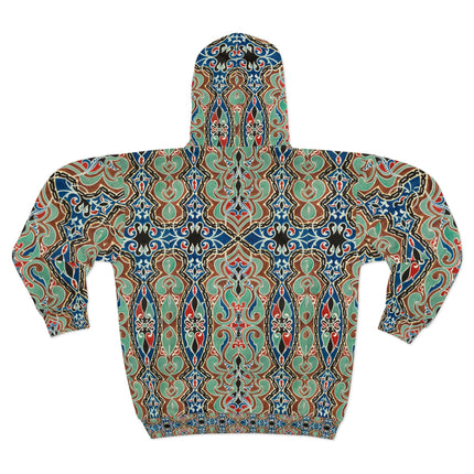 Arabian Ornament by Elizabeth A. Nedwill Zip Hoodie (AOP)