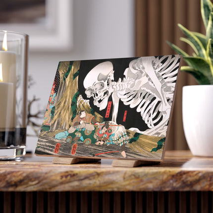 Mitsukuni Defying the Skeleton Spectre by Utagawa Kuniyoshi Ceramic Tile