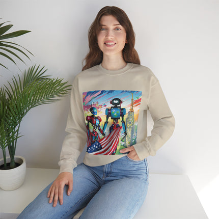 High Fashion Cyberpunk CIA Robots Unisex Heavy Blend™ Crewneck Sweatshirt