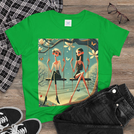 Whispers on the Spring Swing Cotton Tee