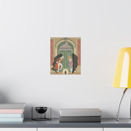 🕯️🌹 A Couple In Candlelight Matte Vertical Poster – George Barbier Art Deco Romance