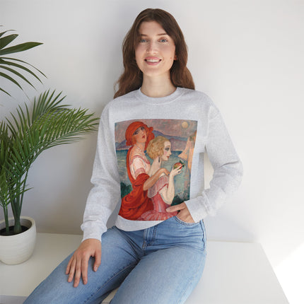 Sur la Route d'Anacapri by Gerda Wegener Heavy Blend™ Crewneck Sweatshirt