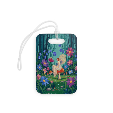 🧚🍄 The Lady Of The Enchanted Mushroom Forest Luggage Tag – Art Deco Fairy Garden Fantasy