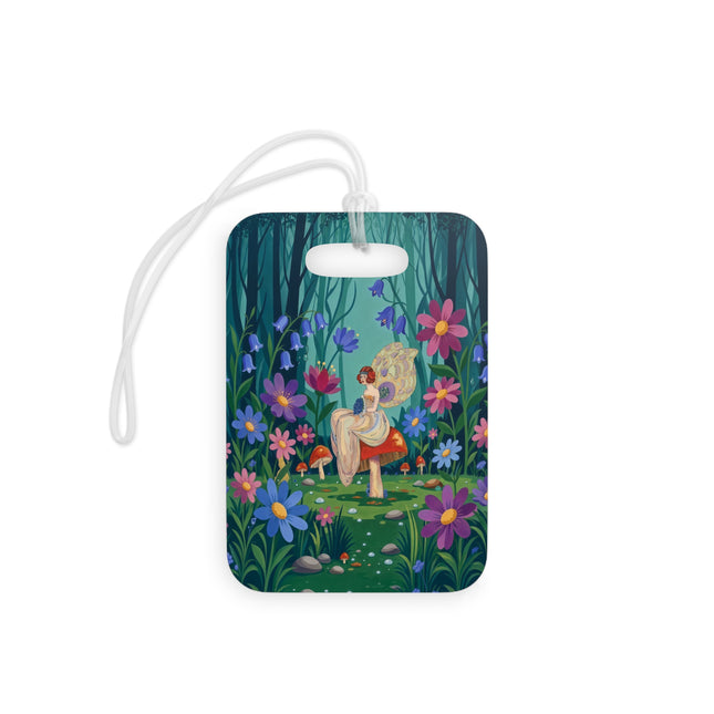 🧚🍄 The Lady Of The Enchanted Mushroom Forest Luggage Tag – Art Deco Fairy Garden Fantasy