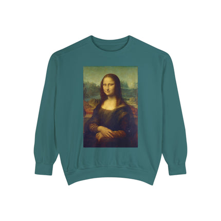 Mona Lisa by Leonardo da Vinci Unisex Garment-Dyed Sweatshirt