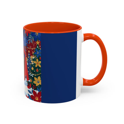🎭❄️ The Christmas Masquerade Lady Colorful Mug – Art Deco Holiday Fantasy