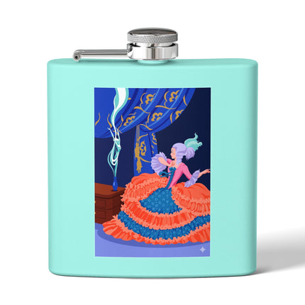 Rococo Stage Siren Flask – Theatrical Grace & Elegant Drama
