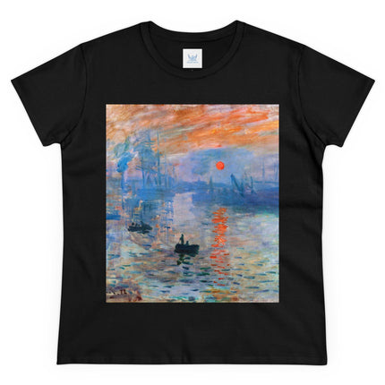 Sunrise by Claude Monet Women's Midweight Cotton Tee