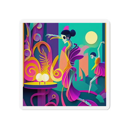 Dance of the Skeleton Ballerinas Die-Cut Magnets (5 Sizes)