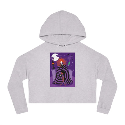 Mystic Elegance Women’s Cropped Hooded Sweatshirt