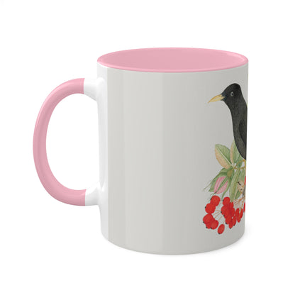 Blackbird with Roses by Anonymous Colorful Mugs, 11oz