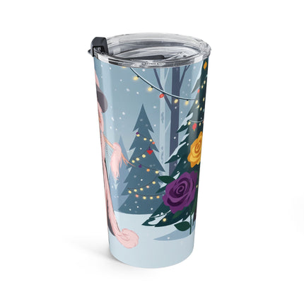 🌹❄️ The Lady Of The Winter Rose Promenade Tumbler – Art Deco Christmas Elegance