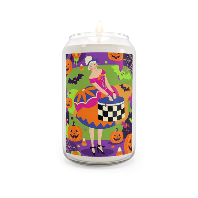 🍬🎃 The Lady Of Candy Corn Hollow Scented Soy Candle – Colorful Halloween Charm