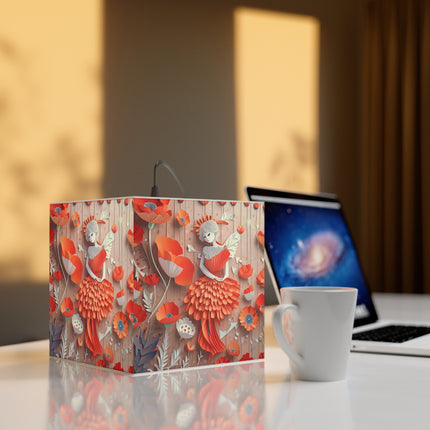 Poppy Fairy Light Cube Lamp