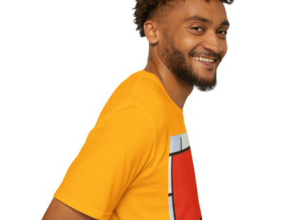 Composition with Red, Yellow, Blue, and Black Softstyle T-Shirt