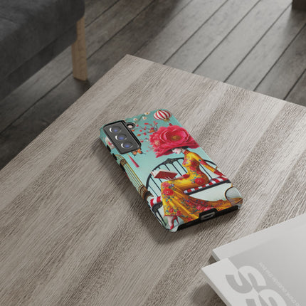 Reading In A Painted Garden Phone Cases
