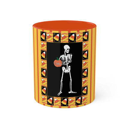 Candy Corn Skeleton Colorful Mugs (11oz, 15oz)