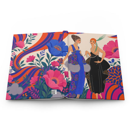 🌸🎨 The Ladies Of The Grand Floral Promenade Hardcover Journal – Art Deco Fashion Elegance